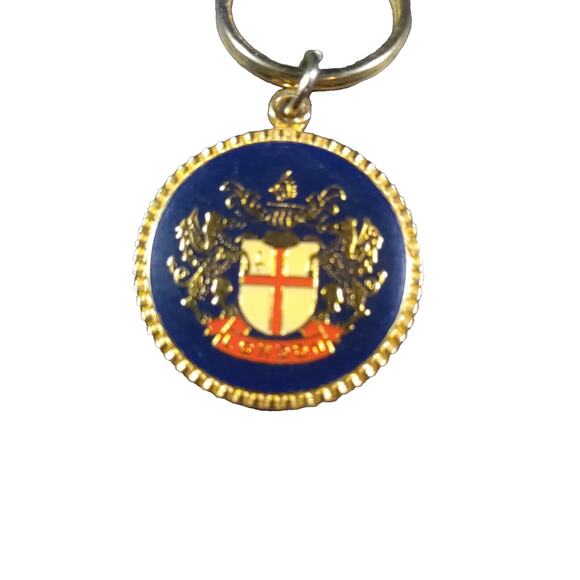 London Gold Tone Keychain Coat Of Arms - Picture 4 of 6